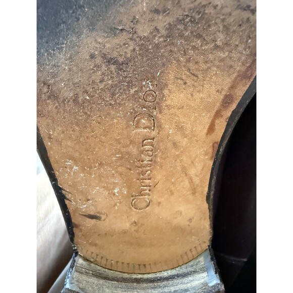 Christian Dior Monsieur Brown Leather Snakeskin Trim Tassel Loafers 11.5 Italy - Picture 8 of 14